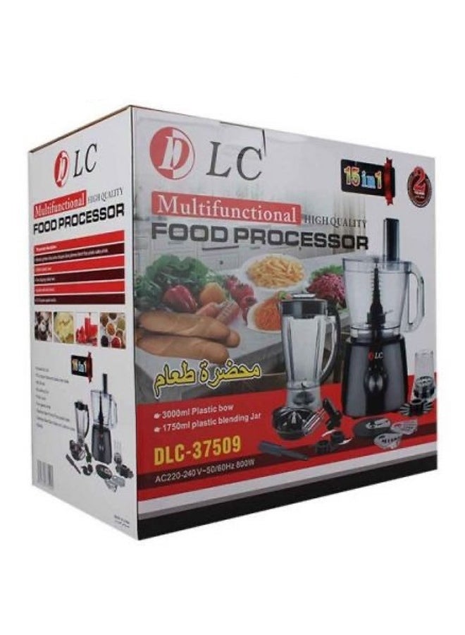 Multi-Function Food Processor 800.0 W DLC-37509 Black