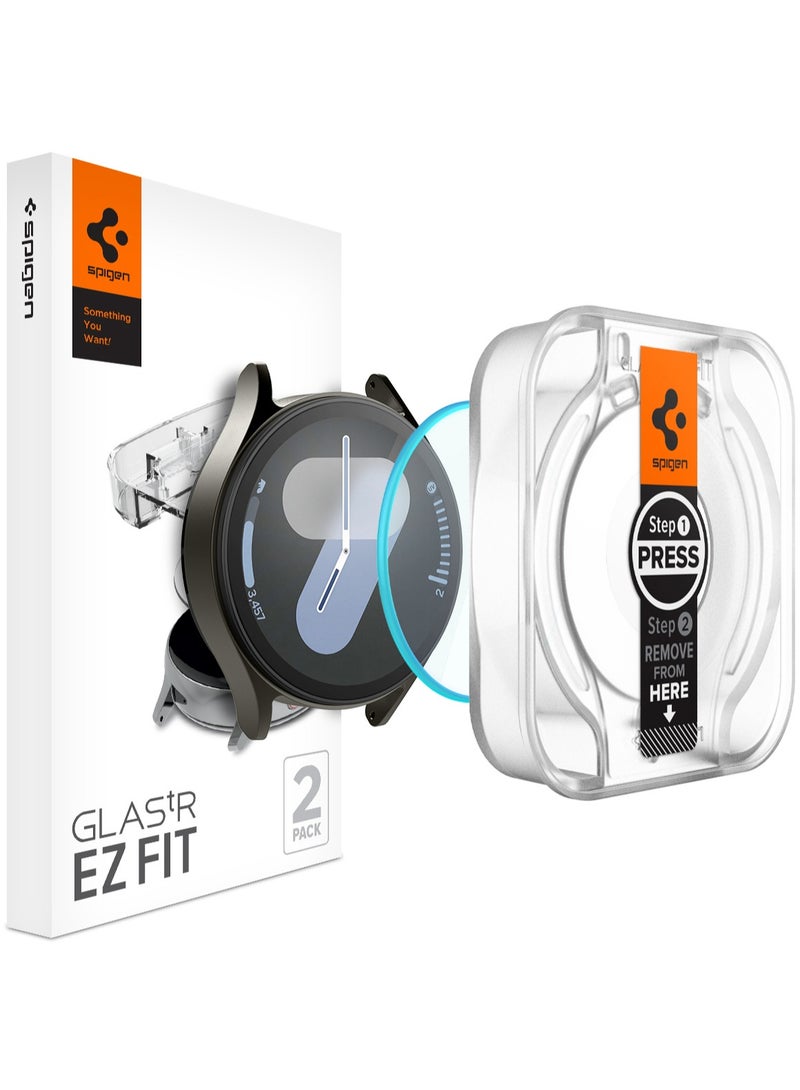 GLAStR EZ-Fit Samsung Galaxy Watch 7 (44mm) Screen Protector [2-PACK] Tempered Glass with Auto Align Install Kit