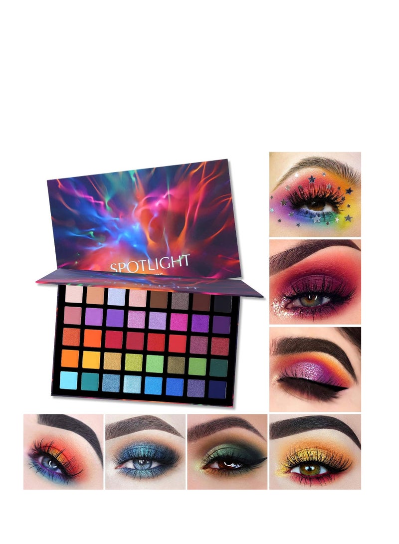 UCANBE Spotlight Eyeshadow Palette Professional 40 Color Eye Shadow Matte Shimmer Makeup Pallet Highly Pigmented Colorful Powder Long Lasting Waterproof Eye Shadow