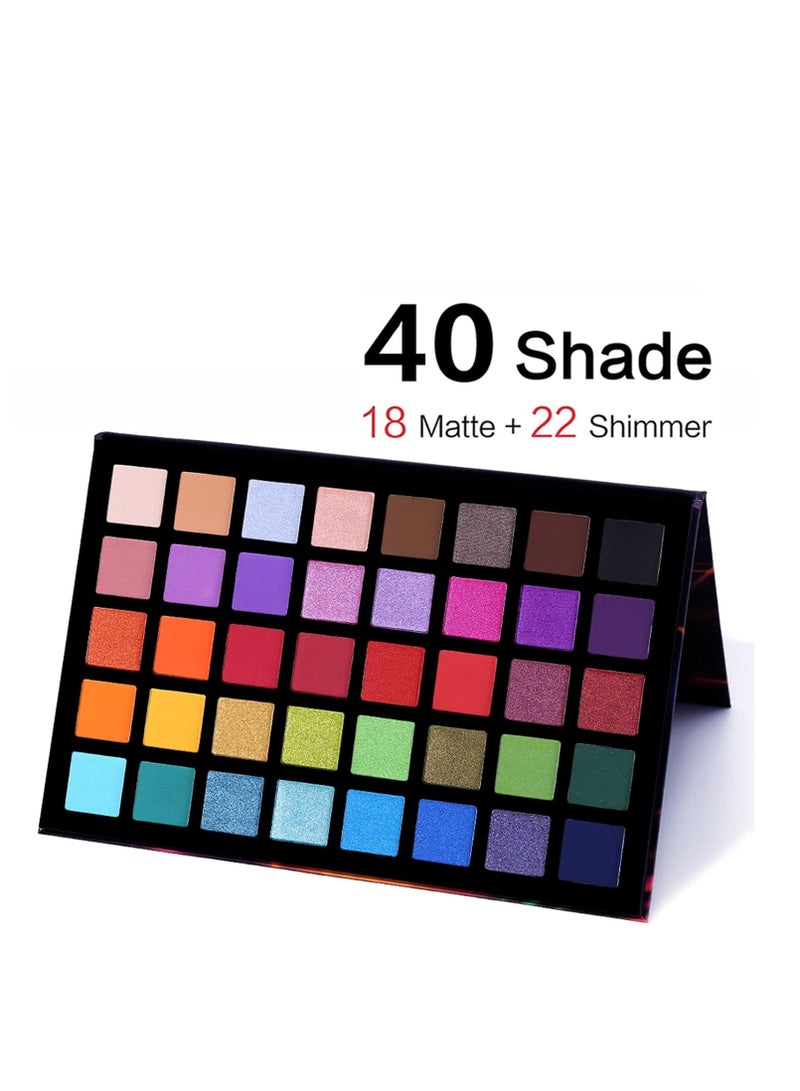 UCANBE Spotlight Eyeshadow Palette Professional 40 Color Eye Shadow Matte Shimmer Makeup Pallet Highly Pigmented Colorful Powder Long Lasting Waterproof Eye Shadow