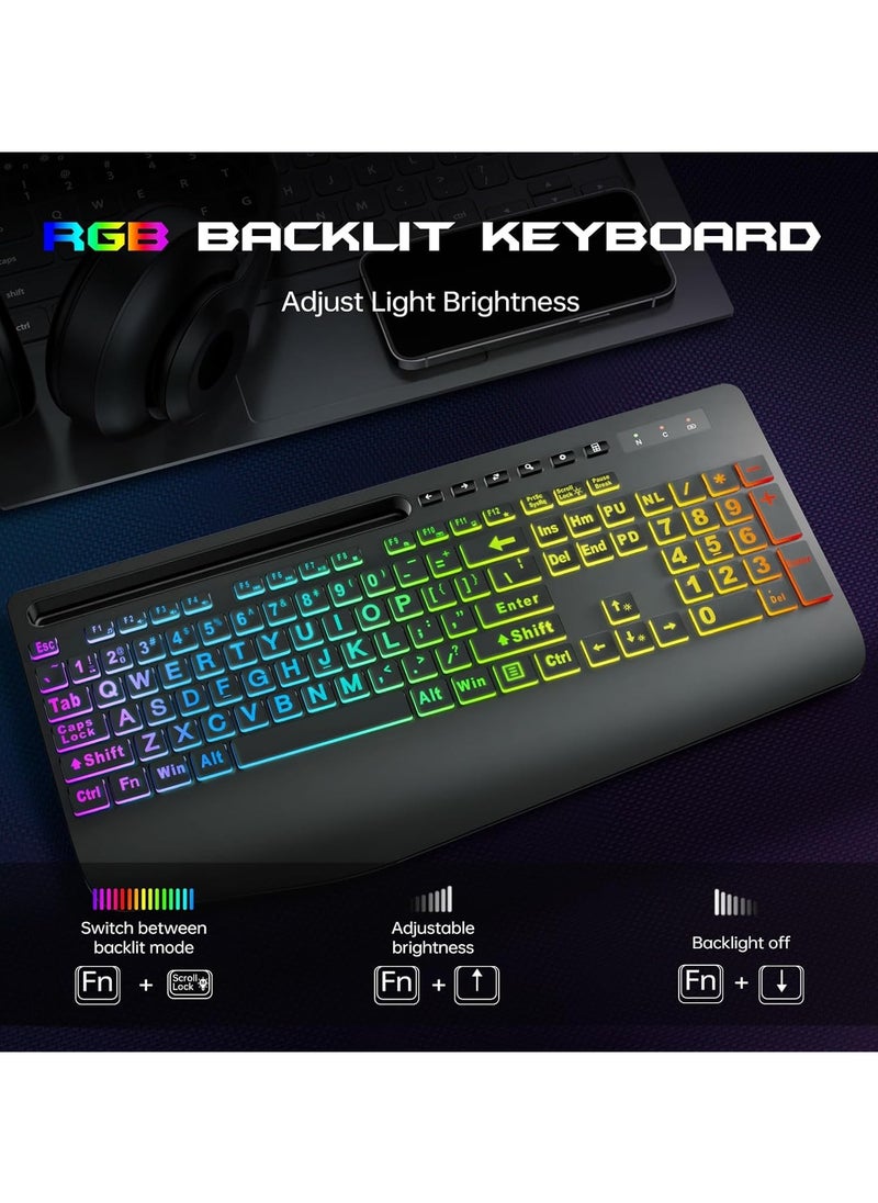 Mechanical Gaming Keyboard, Baytion 82 Keys 75% Compact Gaming Keyboard with Rainbow LED Backlit Wired Anti-Ghosting Mechanical Keyboard with Knob for Windows and Mac, White(Red Switches）