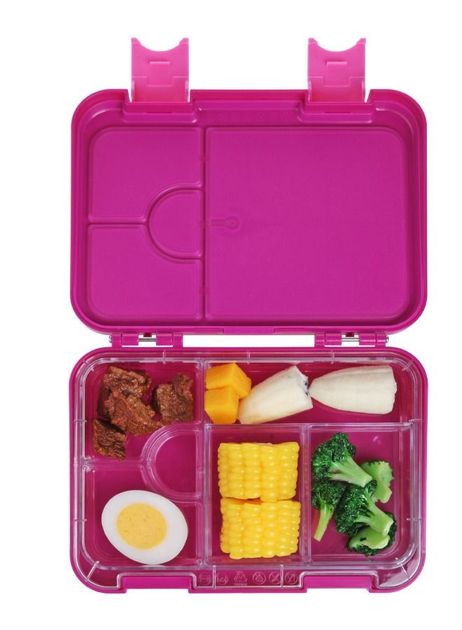 Square Sealed Lattice Portable Lunch Box Purple