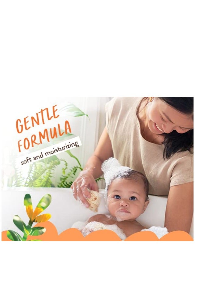 Babo Botanicals Sensitive Baby Fragrance-Free 2-in-1 Shampoo & Wash - Shea Butter, Calendula & Aloe Vera - EWG Verified - Cruelty-Free - Vegan - Pediatrician Tested - For Babies & Kids