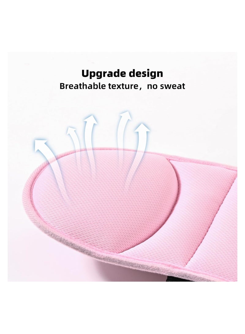 Adjustable Child Car Head Support & Sleep Aid Belt - Cotton Headrest for Baby Kids Toddler Safety Seat, Neck Support Strap & Head Protector (Pink)