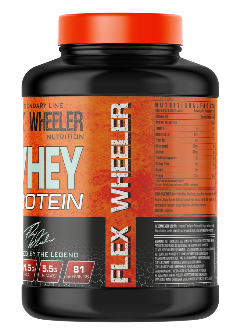 Flex Wheeler 100% Premium Whey Protein - Rich Chocolate, 2.27kg (81 Servings)