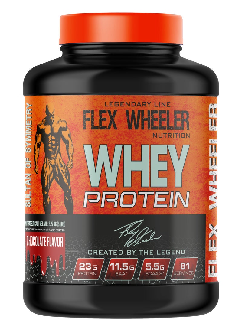 Flex Wheeler 100% Premium Whey Protein - Rich Chocolate, 2.27kg (81 Servings)