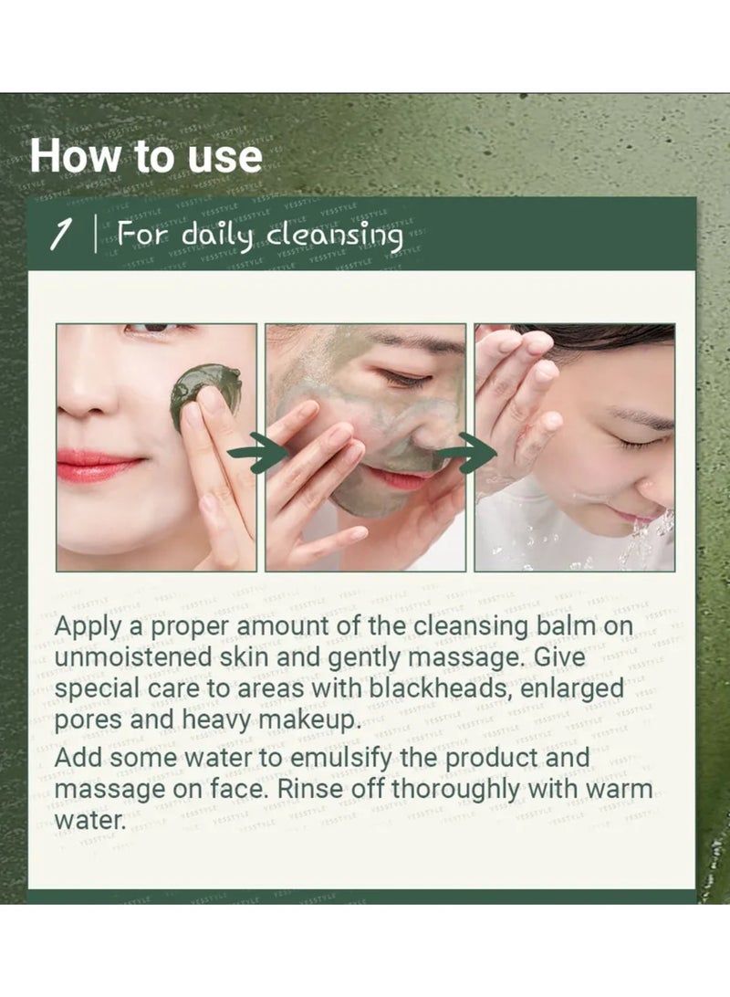 Numbuzin No.3 Pore & Makeup Cleansing Balm with Green Tea and Charcoal 85g Korean Skincare Solution for Deep Pore Cleansing and Makeup Removal