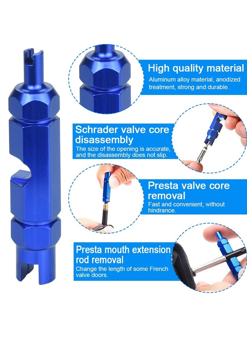 13Pcs Valve Core Remover Tool Kit Bike And Car Valve Core Repair Tool With Brass Replacement Presta And Schrader Valve Core Bike Bicycle Core Repair Tool For Universal Road Bike Car