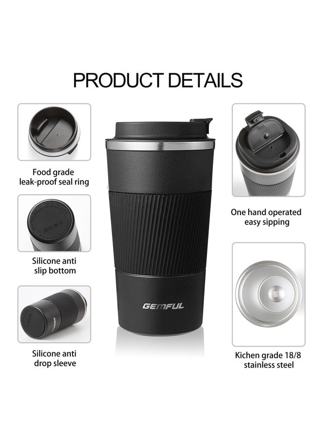 Gemful Travel Coffee Mug Stainless Steel Vacuum Ice And Hot Drinks Insulated Tumbler For Home Office Outdoor Works