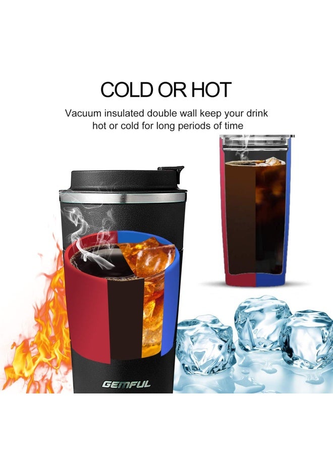 Gemful Travel Coffee Mug Stainless Steel Vacuum Ice And Hot Drinks Insulated Tumbler For Home Office Outdoor Works