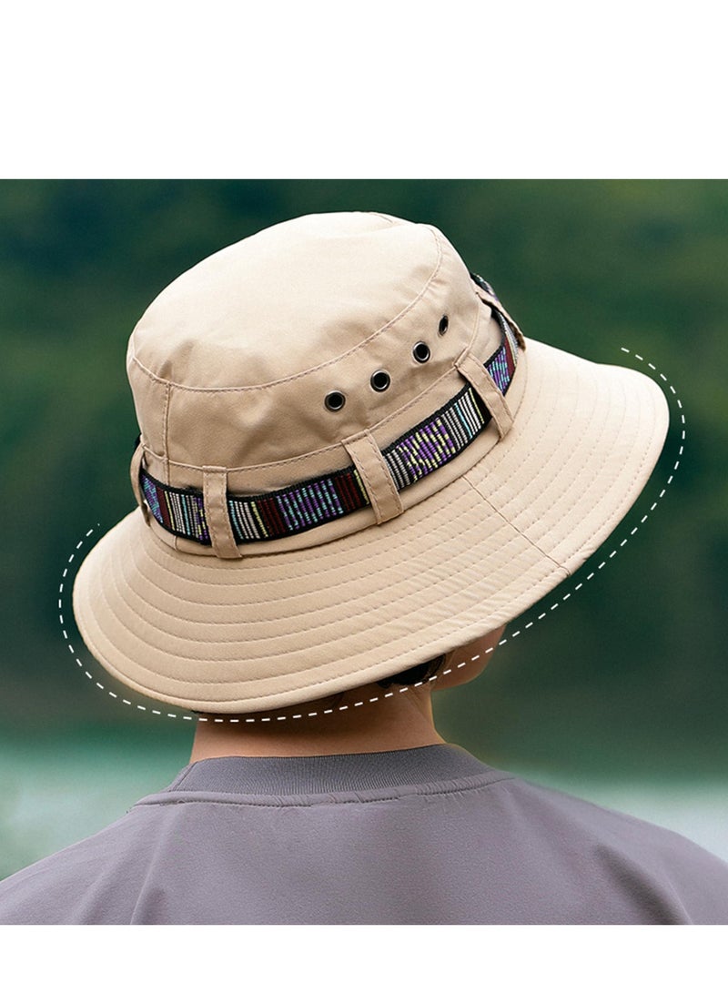 Sun Hats for Men UV Protection Summer Beach Hat Cotton Boonie Hat Safari Hat Wide Brim Foldable Fishsing Garden Hiking Hat