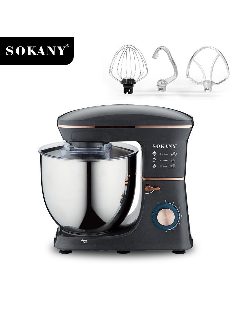 Stand Mixer, 11 liters, 1400 watts, Multi-function Kitchen Machine, with Lid Splash-Proof SK-05001 Black