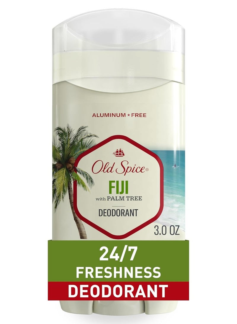 Old Spice Aluminum-Free Deodorant for Men, 24/7 Odor Protection, Long Lasting Freshness, Fresher Collection, Fiji with Palm Tree Scent, 3.0 oz