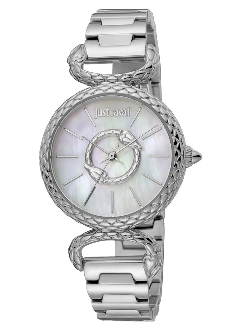 Just Cavalli Stainless Steel Analog Women's Watch With Silver JC1L148M0045