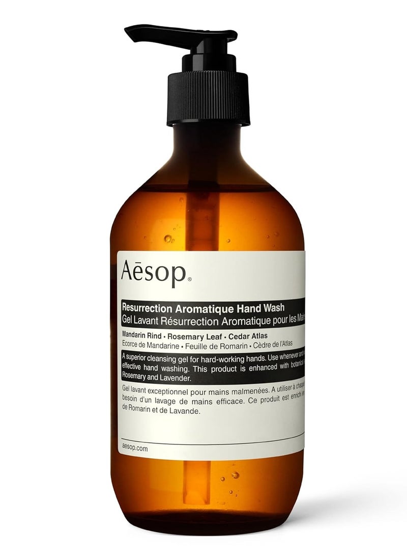 Aesop Resurrection Aromatique Hand Wash - Gentle Cleanser with Orange, Rosemary and Lavender Oils - 16.9 oz