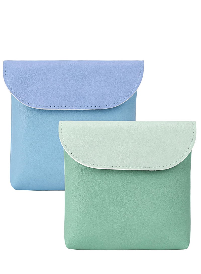 Sanitary Napkin Storage Bag, 2 Pcs Menstrual Pad Bag Portable Sanitary Napkin Storage Tampons Holder for Purse First Period Kit for Teen Girls Store Sanitary Pads for Women