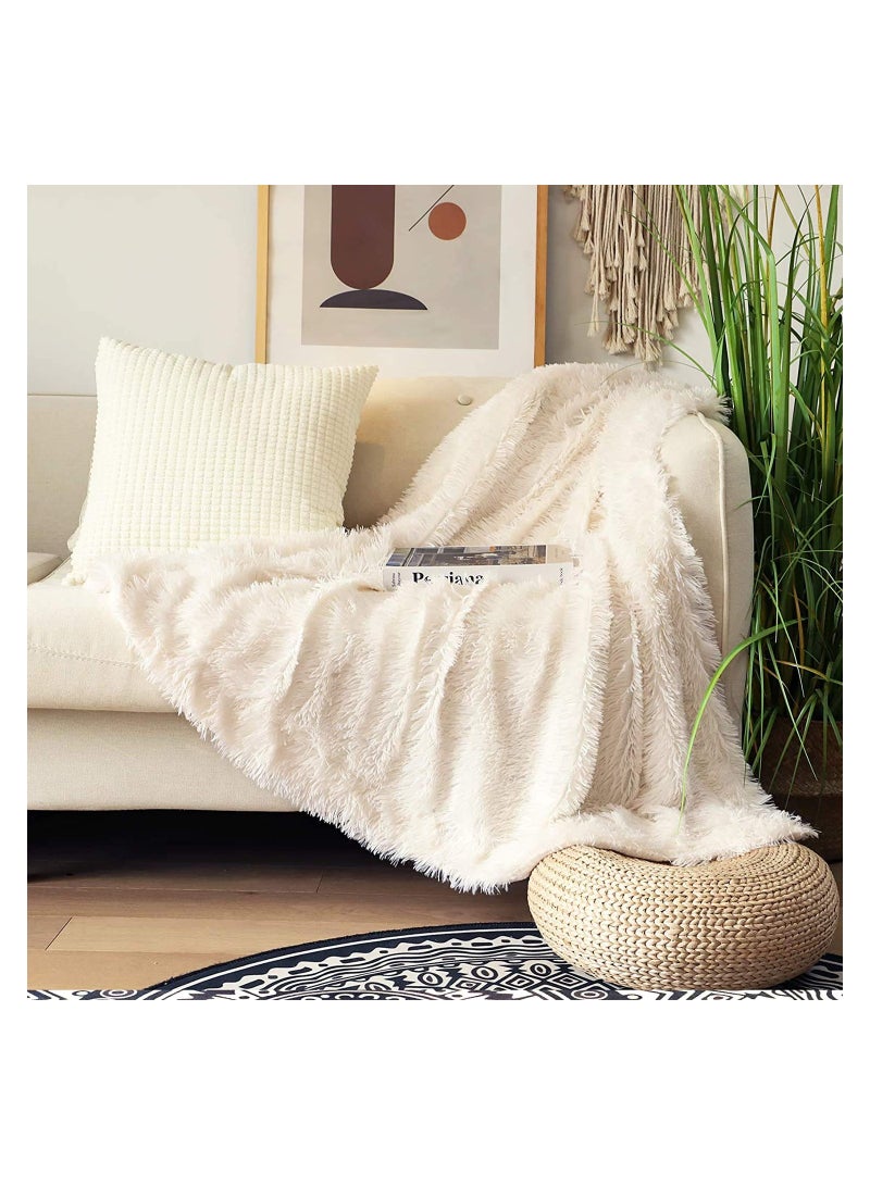 Cozy Extra Soft Fuzzy Faux Fur Throw Blanket 50