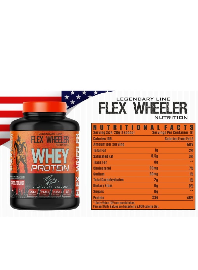 Flex Wheeler 100% Premium Whey Protein - Tiramisu Flavor, 2.27kg (81 Servings)