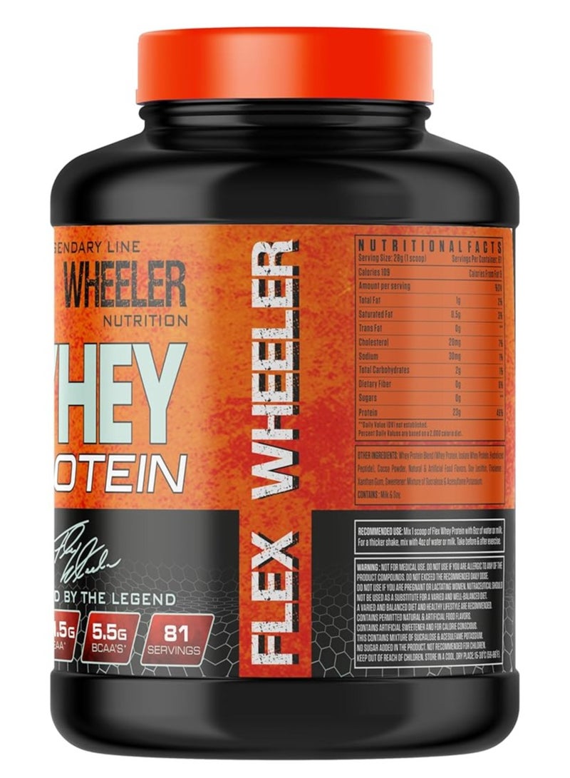 Flex Wheeler 100% Premium Whey Protein - Tiramisu Flavor, 2.27kg (81 Servings)