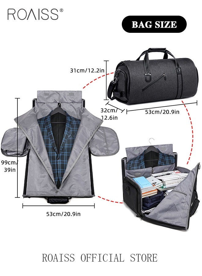 Large Capacity Outdoor Travel Bag Portable Suit Garment Storage Bag Foldable Business Luggage Bag with Multifunctional Organizer Suitable for Carrying and Storing Travel Essentials