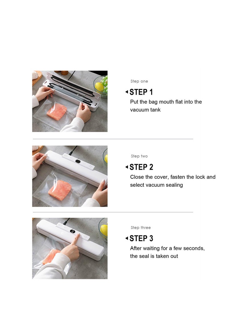 Automatic Food Vacuum Sealer Machine for Preservation, Fresh Food Storage, and Protection - Efficient Packing System for Long-lasting Freshness and Savings.