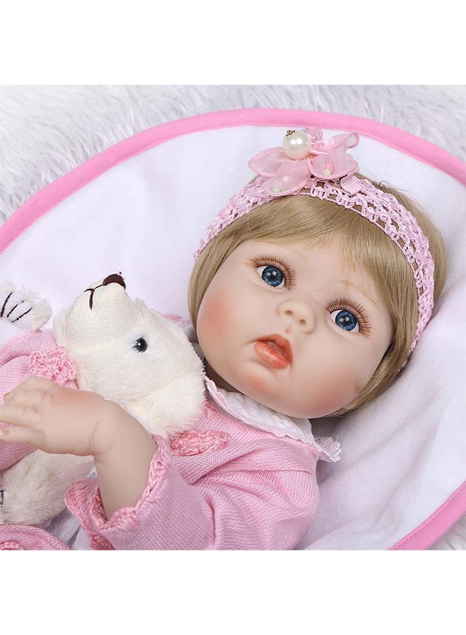 Quality Cute And Beautiful Reborn Baby Doll With Plush Toy 22Inch 22inch