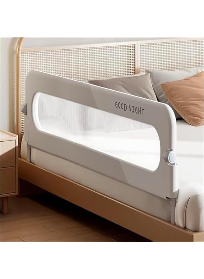 Baby Bed Rail Guard for Toddlers - 47 Toddler Bed Rails, Bed Adjustable Heights and Swing Down Bedrail, Child Safety Side Railing Guards for Kids, for Twin Bed, Full Size Bed