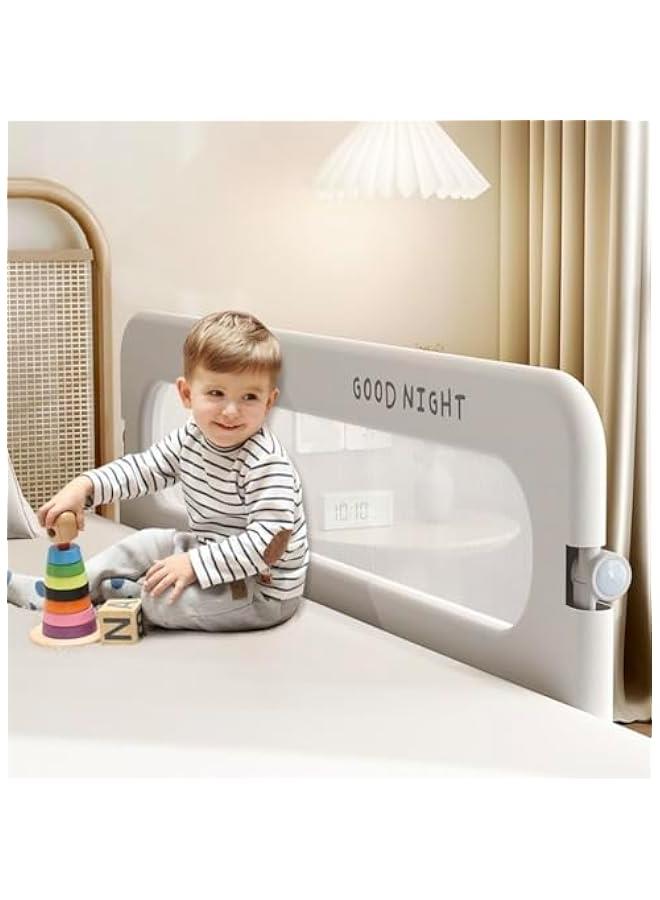 Baby Bed Rail Guard for Toddlers - 47 Toddler Bed Rails, Bed Adjustable Heights and Swing Down Bedrail, Child Safety Side Railing Guards for Kids, for Twin Bed, Full Size Bed