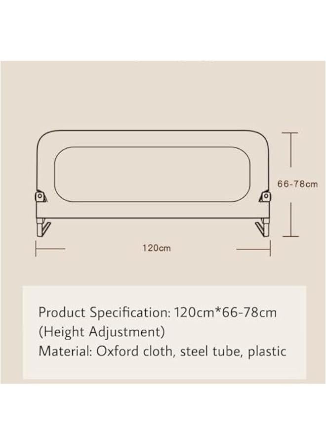 Baby Bed Rail Guard for Toddlers - 47 Toddler Bed Rails, Bed Adjustable Heights and Swing Down Bedrail, Child Safety Side Railing Guards for Kids, for Twin Bed, Full Size Bed