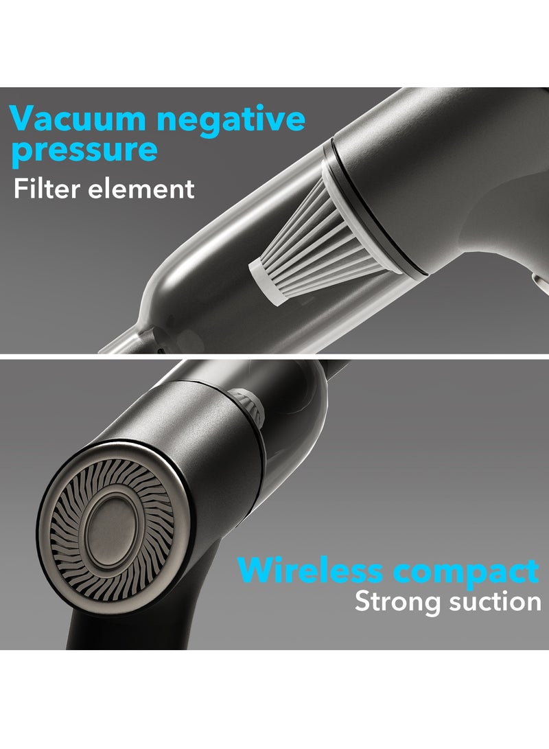 Air Duster / Mini Vacuum 4000mAh 120W 8000pa Suction, Foldable Compressed Air Duster Rechargeable Handheld Vacuum Cordless Keyboard Cleaner Air Blower Car Vacuum Cleaner for Car