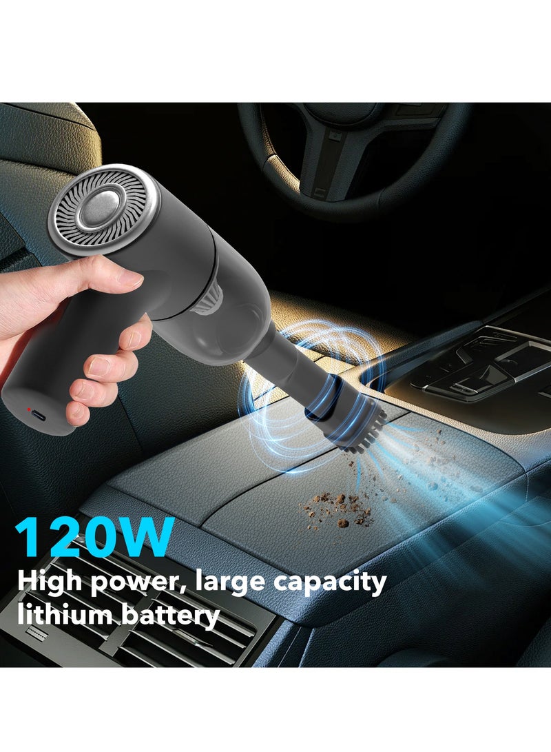 Air Duster / Mini Vacuum 4000mAh 120W 8000pa Suction, Foldable Compressed Air Duster Rechargeable Handheld Vacuum Cordless Keyboard Cleaner Air Blower Car Vacuum Cleaner for Car