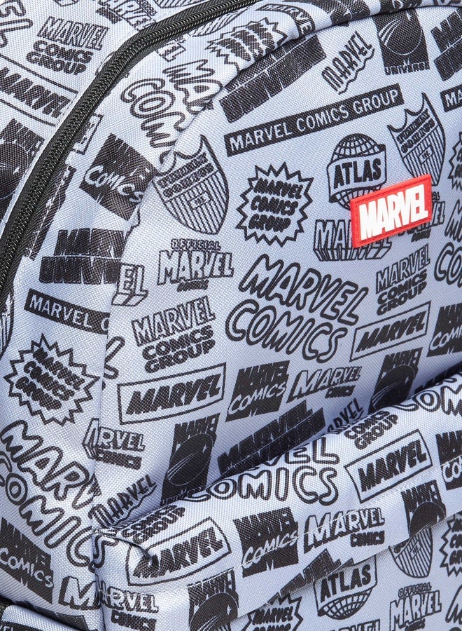 Marvel All-Over Print Backpack with Adjustable Shoulder Straps and Pencil Pouch - 48x35x12 cm