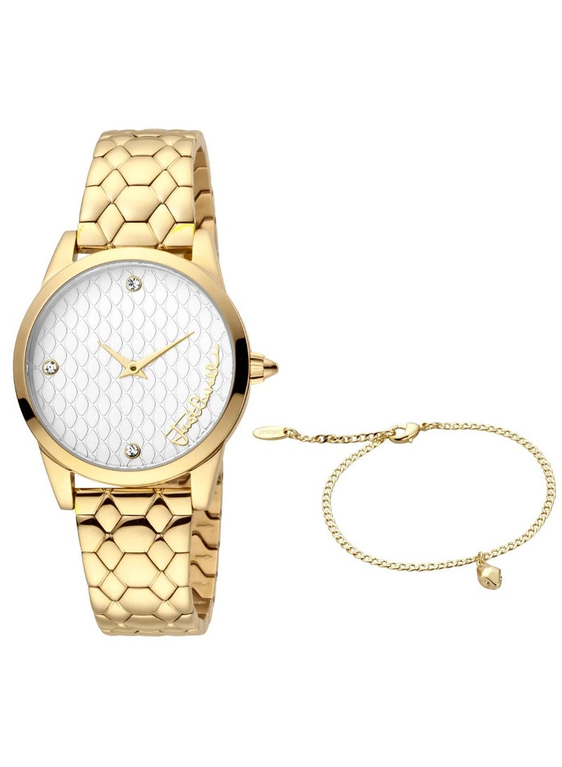 Just Cavalli Stainless Steel Analog Women's Bracelet Watch With Gold JC1L087M005