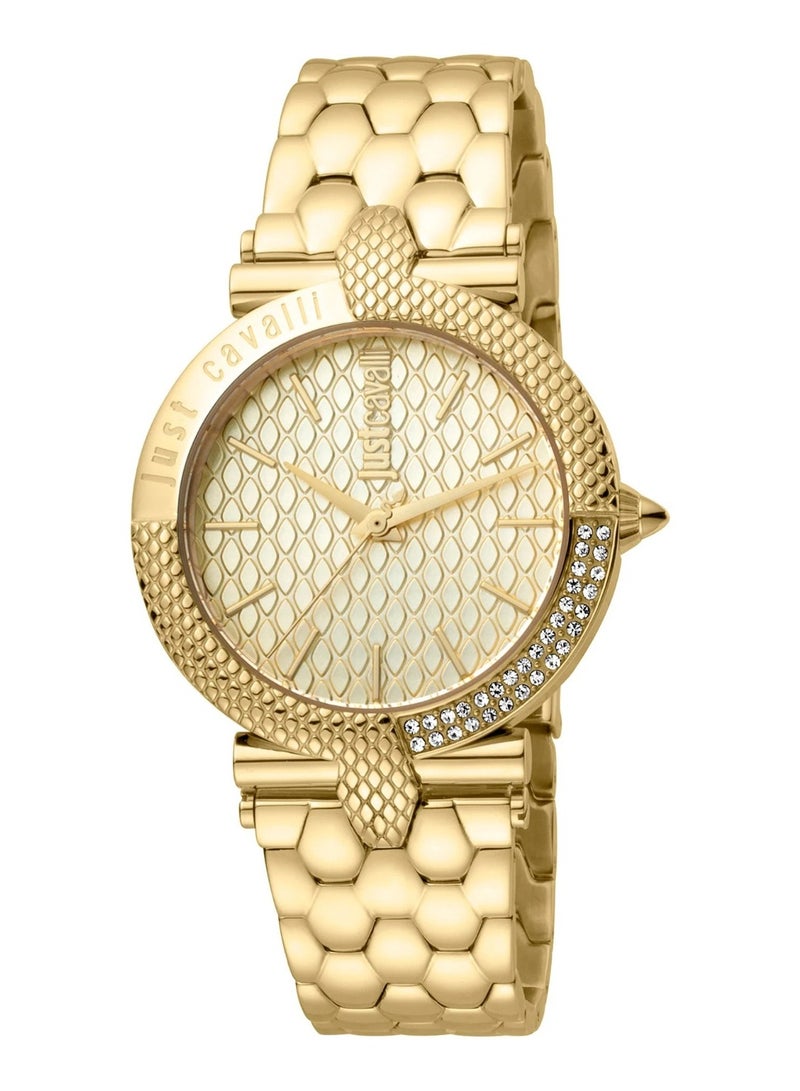 Just Cavalli Stainless Steel Analog Women's Watch With Gold JC1L105M0075