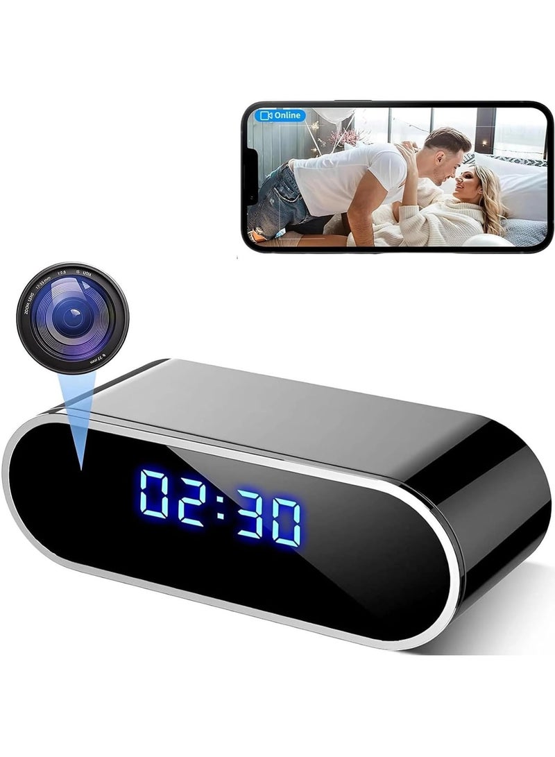 Wifi Camera Digital Table Clock Wireless Hidden Mini Camera Full HD 1080P, Motion Detection, Tiny Cams Small Nanny Cameras For Home Office Room Security Camera, Baby Monitor, Camera Digital Wireless