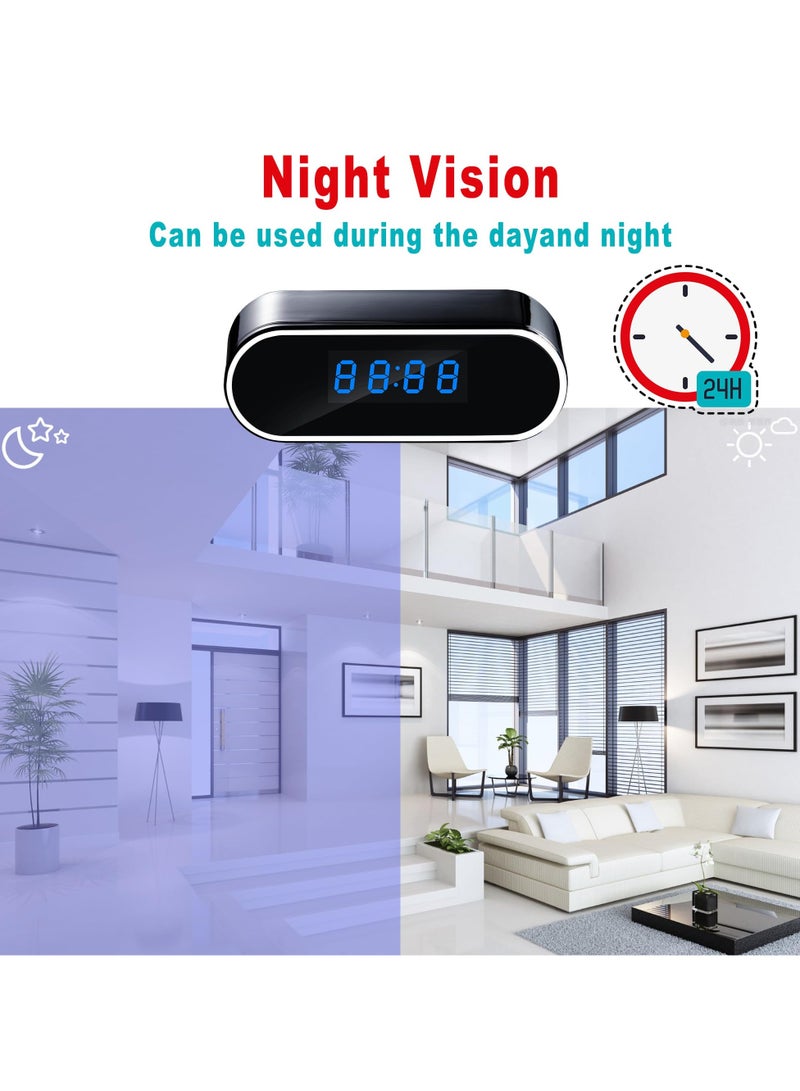 Wifi Camera Digital Table Clock Wireless Hidden Mini Camera Full HD 1080P, Motion Detection, Tiny Cams Small Nanny Cameras For Home Office Room Security Camera, Baby Monitor, Camera Digital Wireless