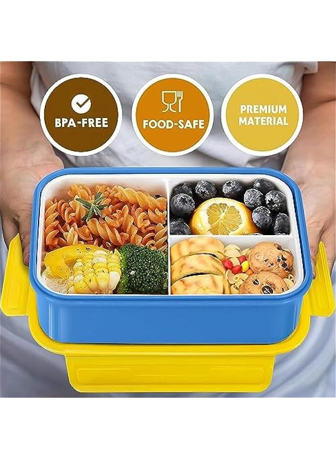 5-In-1 Bento lunch Box With Insulated lunch Bag And Utensil Set 1100 ML, Blue