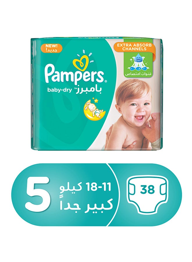 Baby-Dry, Size 5, Junior, 11-18 kg, 38 Count