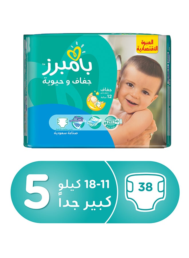 Baby-Dry, Size 5, Junior, 11-18 kg, 38 Count