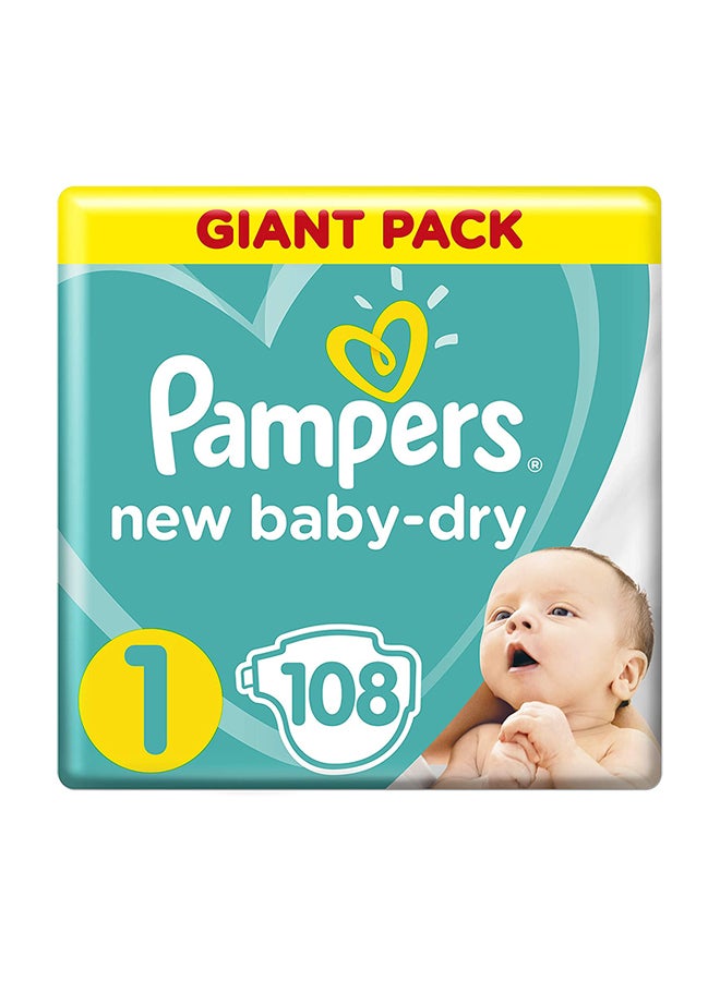 Baby Diaper Size 1, 108 Count