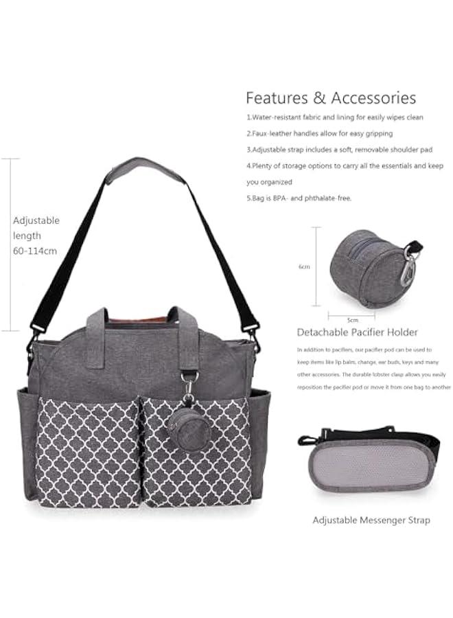 Diaper Bag Tote,Baby Diaper Bag Backpack - Multifunction Travel Back Pack Large Maternity Nappy Bag Baby Changing Bags with Stroller Straps, Waterproof