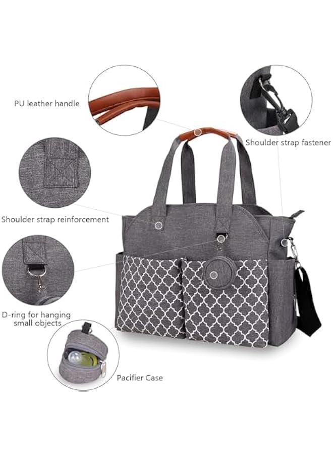 Diaper Bag Tote,Baby Diaper Bag Backpack - Multifunction Travel Back Pack Large Maternity Nappy Bag Baby Changing Bags with Stroller Straps, Waterproof