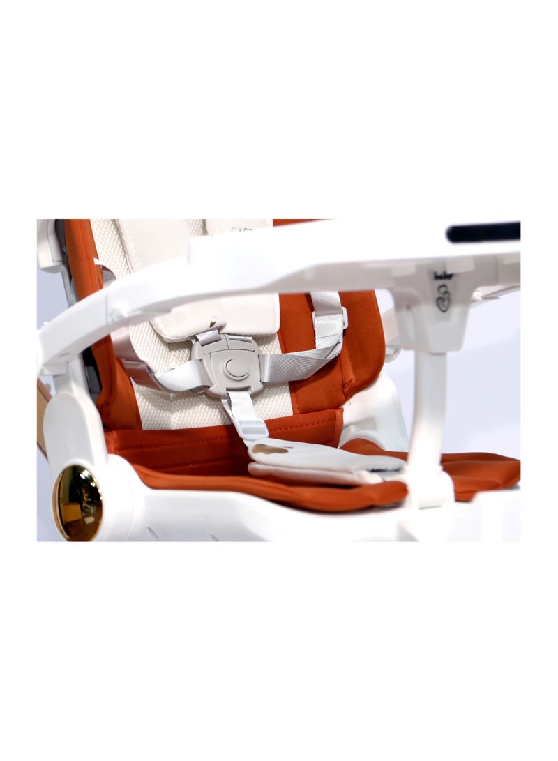 Baby's Nest 2 in 1 Stroller White With Multicolor