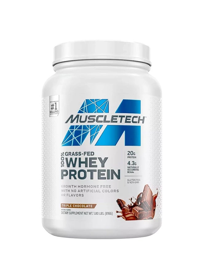 MuscleTech Grass Fed 100% Whey Protein Triple Chocolate 1.8lbs US (RB)