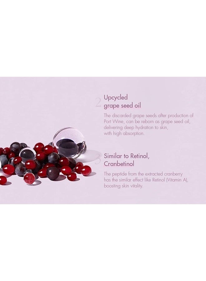 Dr.Ceuracle Vegan Active Berry Lifting CreamㅣFrench Grapes Cream for Plumper ComplexionㅣResveratrol Capsules for Anti-Oxidant, Vitamin A from Cranberry, Upcycled Grape Seed OilㅣHydration, Revive & Rej