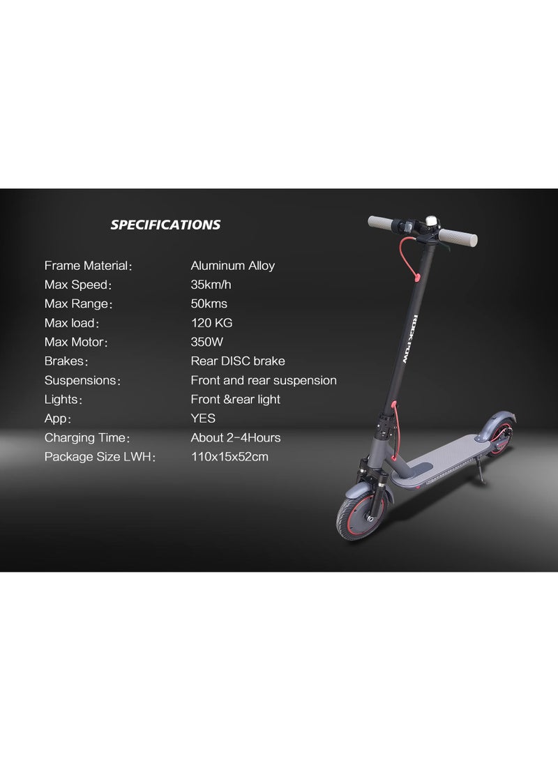 Electric Scooter, 350W Motor, 50 KM Range & 35KM/H, 10