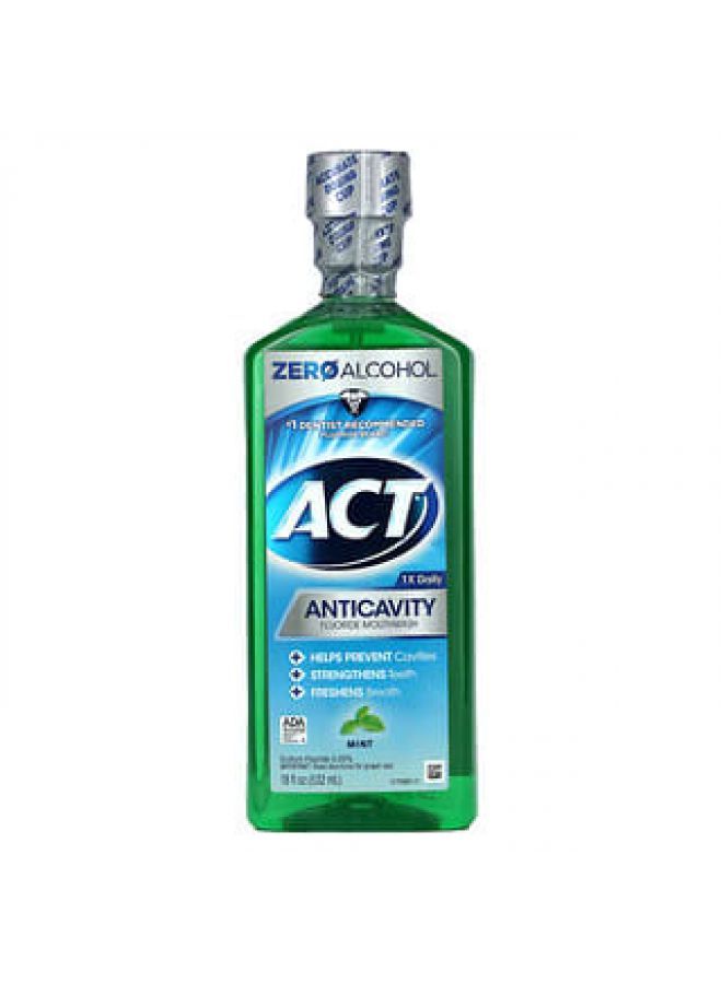 Act, Anticavity Fluoride Mouthwash, Alcohol Free, Mint, 18 fl oz (532 ml)