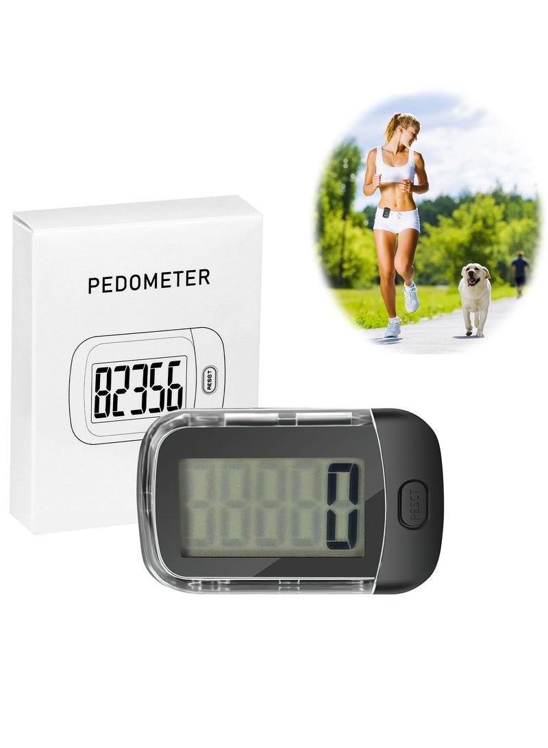 3D Step Counter Pedometer with Removable Clip and Lanyard, Accurate Digital Walking Tracker with Large LCD Display for Men, Women, and Kids - Ideal for Running, Hiking, and Sports Activities.