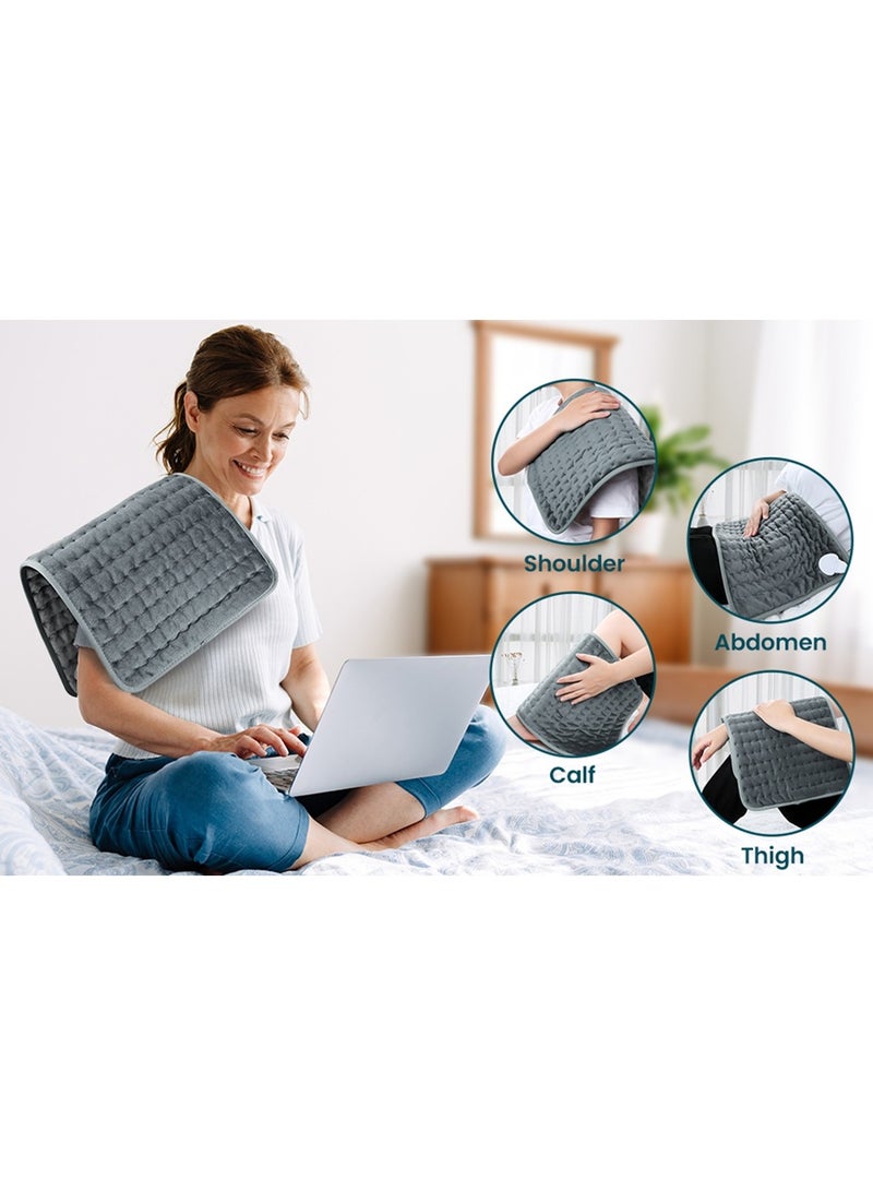 Heating Pad, Electric Heat Pad for Back Pain and Cramps Relief Electric Fast Heat Pad with 10 Heat Settings Auto Shut Off Machine Washable 12