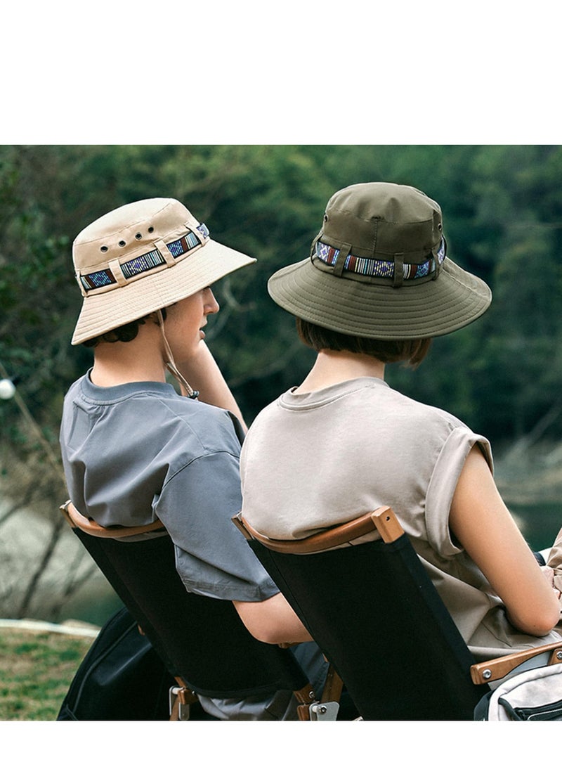 Sun Hats for Men UV Protection Summer Beach Hat Cotton Boonie Hat Safari Hat Wide Brim Foldable Fishsing Garden Hiking Hat